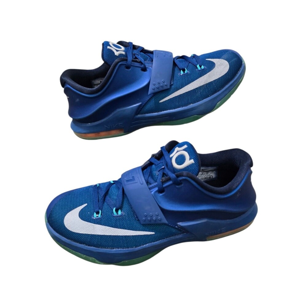 Nike Kd 7 Elevate Shoes Youth Size 7y Womens Size 8.5 Blue Silver Sneakers
